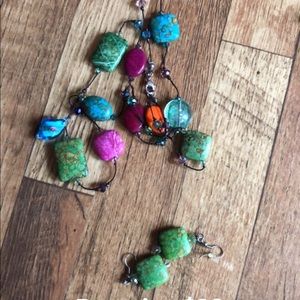 Necklace and earrings